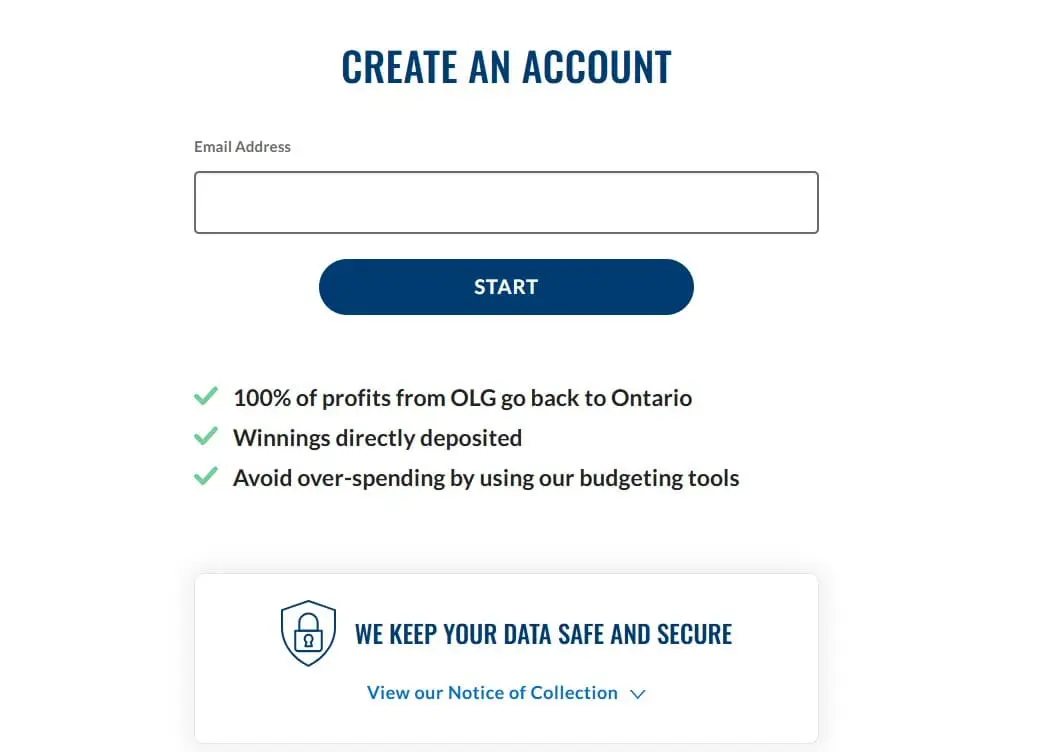 OLG casino login.